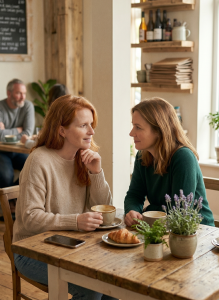 Woman confiding in a friend
